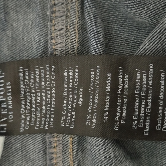 LIVERPOOL Gia Glider Skinny Jeans Dark Wash Sz 14/32 Pockets Belt Loops - Picture 14 of 15